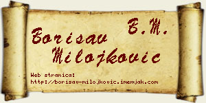 Borisav Milojković vizit kartica